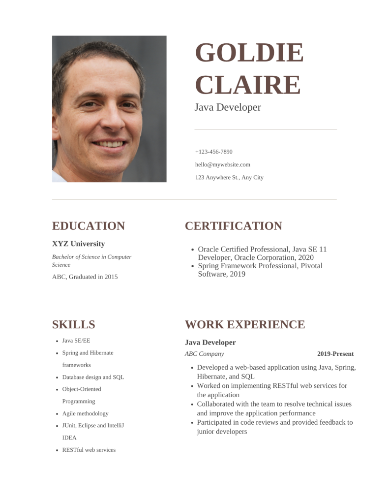 Resume Format 2024
