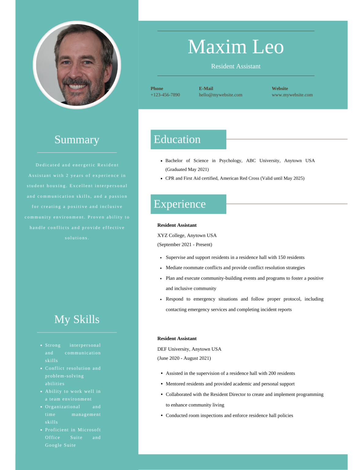 Resume Format 2024